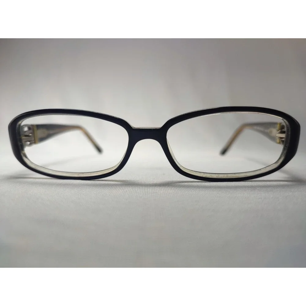 Bebe Academic BB5601 Jet Black Gold Glitter Women Eyeglass Frames 135